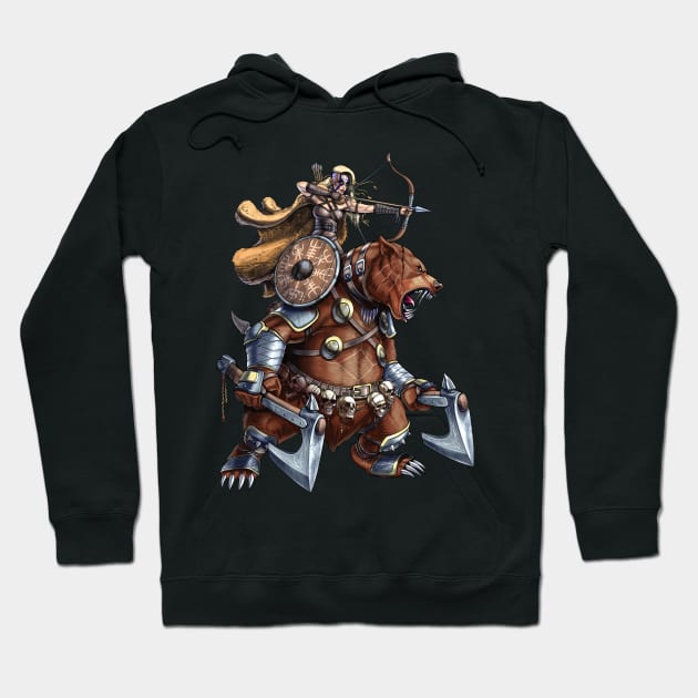 Norse Bear Viking Warrior Hoodie by underheaven